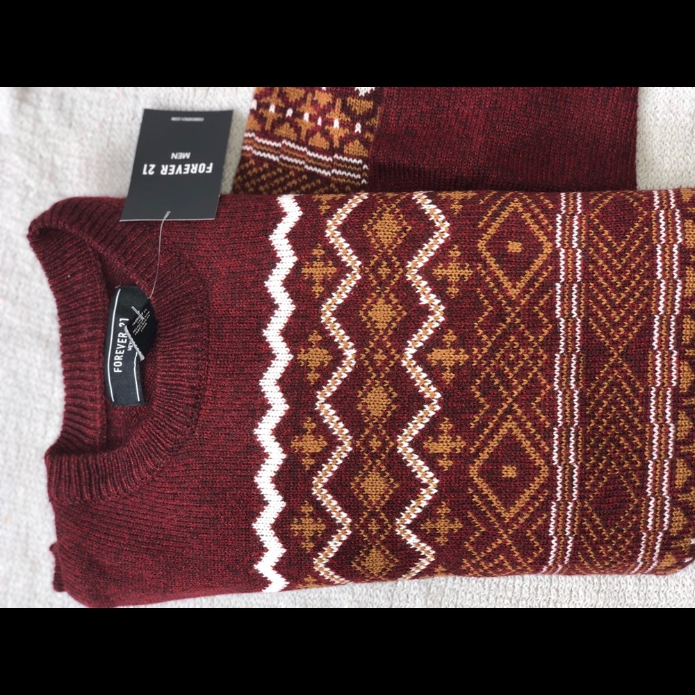 Men’s Small Red Crewneck Sweater